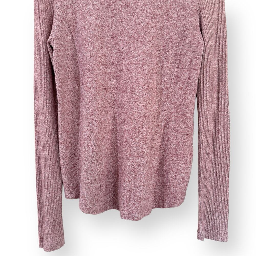 Anthropologie Saturday Sunday Brushed Fleece Turtleneck Sweater Pink Womens M - Picture 8 of 10